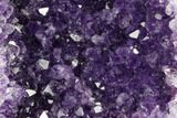 Tall Dark Purple Amethyst Cluster With Wood Base - Uruguay #185731-1